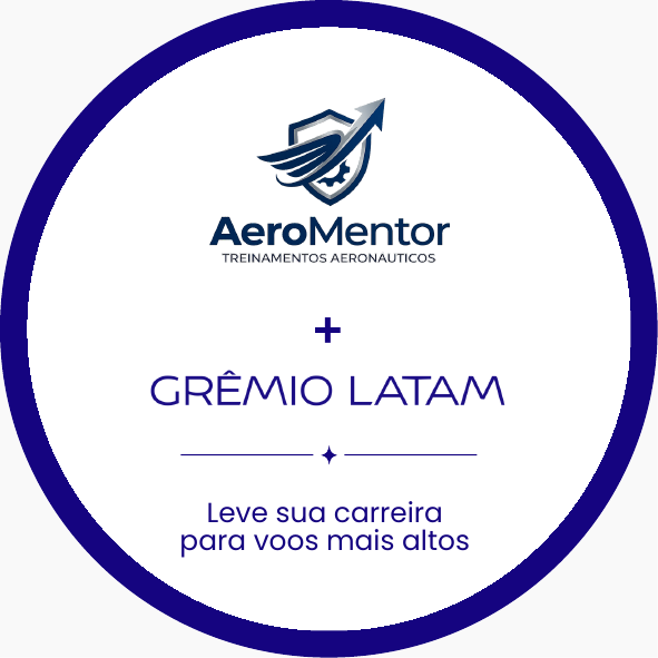 Selo da parceria oficial AeroMentor e Grêmio LATAM
